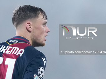 Sam Beukema of Bologna FC looks on during the UEFA Champions League 2024/25 League Phase MD4 match between Bologna FC and AS Monaco at Stadi...