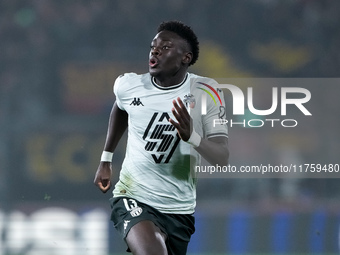 Christian Mawissa of AS Monaco during the UEFA Champions League 2024/25 League Phase MD4 match between Bologna FC and AS Monaco at Stadio Re...