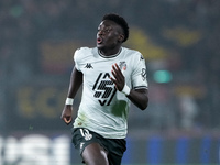 Christian Mawissa of AS Monaco during the UEFA Champions League 2024/25 League Phase MD4 match between Bologna FC and AS Monaco at Stadio Re...