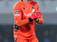 Lukasz Skorupski of Bologna FC looks on during the UEFA Champions League 2024/25 League Phase MD4 match between Bologna FC and AS Monaco at...