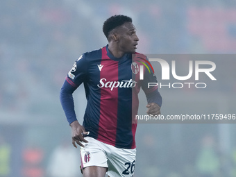 Jhon Lucumi of Bologna FC during the UEFA Champions League 2024/25 League Phase MD4 match between Bologna FC and AS Monaco at Stadio Renato...