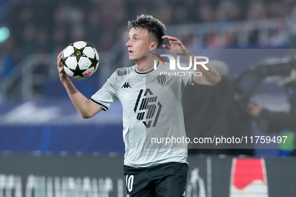 Aleksandr Golovin of AS Monaco during the UEFA Champions League 2024/25 League Phase MD4 match between Bologna FC and AS Monaco at Stadio Re...