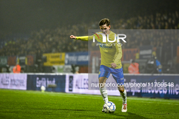 RKC defender Luuk Wouters plays during the match between RKC and NEC at the Mandemakers Stadium in Waalwijk, Netherlands, on November 9, 202...