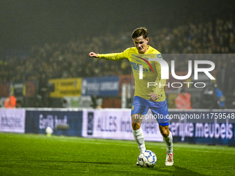 RKC defender Luuk Wouters plays during the match between RKC and NEC at the Mandemakers Stadium in Waalwijk, Netherlands, on November 9, 202...