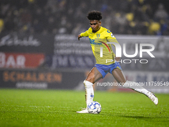 RKC defender Godfried Roemeratoe plays during the match between RKC and NEC at the Mandemakers Stadium in Waalwijk, Netherlands, on November...