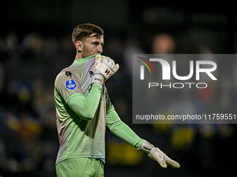 NEC goalkeeper Robin Roefs participates in the match between RKC and NEC at the Mandemakers Stadium in Waalwijk, Netherlands, on November 9,...