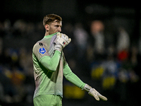 NEC goalkeeper Robin Roefs participates in the match between RKC and NEC at the Mandemakers Stadium in Waalwijk, Netherlands, on November 9,...