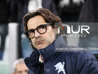 Torino coach Paolo Vanoli looks on during the Serie A football match number 12, Juventus vs. Torino, at the Allianz Stadium in Turin, Italy,...