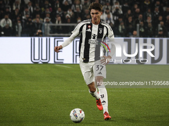 Juventus defender Nicolo Savona (37) is in action during the Serie A football match number 12, Juventus versus Torino, at the Allianz Stadiu...