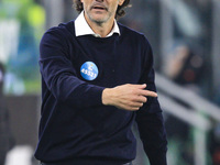 Torino coach Paolo Vanoli gestures during the Serie A football match number 12, Juventus vs. Torino, at the Allianz Stadium in Turin, Piedmo...