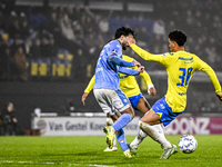 NEC midfielder Roberto Gonzalez Bayon and RKC midfielder Daouda Weidmann play during the match RKC vs. NEC at the Mandemakers Stadium in Waa...