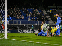 NEC midfielder Kosai Sano and NEC goalkeeper Robin Roefs participate in the match RKC - NEC at the Mandemakers Stadium for the 2024-2025 sea...