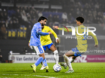 NEC midfielder Roberto Gonzalez Bayon and RKC midfielder Daouda Weidmann play during the match RKC vs. NEC at the Mandemakers Stadium in Waa...