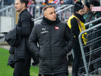 Cracovia coach Dawid Kroczek is present during the game between KS Cracovia and GKS Katowice in Krakow, Poland, on November 9, 2024. This is...