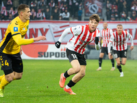 Filip Rozga participates in the game between KS Cracovia and GKS Katowice in Krakow, Poland, on November 9, 2024. This is a PKO BP Ekstrakla...