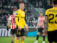 Oskar Repka participates in the game between KS Cracovia and GKS Katowice in Krakow, Poland, on November 9, 2024. This is a PKO BP Ekstrakla...