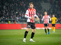 Jakub Jugas participates in the game between KS Cracovia and GKS Katowice in Krakow, Poland, on November 9, 2024. This is a PKO BP Ekstrakla...