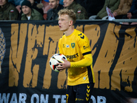 Mateusz Kowalczyk participates in the game between KS Cracovia and GKS Katowice in Krakow, Poland, on November 9, 2024. This is a PKO BP Eks...