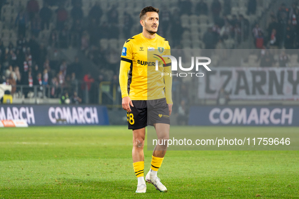 Borja Galan participates in the game between KS Cracovia and GKS Katowice in Krakow, Poland, on November 9, 2024. This is a PKO BP Ekstrakla...