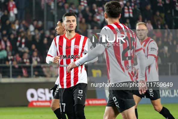 Mateusz Bochniak participates in the game between KS Cracovia and GKS Katowice in Krakow, Poland, on November 9, 2024. This is a PKO BP Ekst...