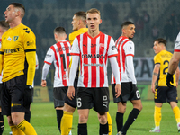 Bartosz Biedrzycki participates in the game between KS Cracovia and GKS Katowice in Krakow, Poland, on November 9, 2024. This is a PKO BP Ek...