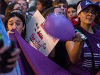 A parade of Erasmus students takes place in the center of Rome, Italy, on November 9, 2024, to highlight multiculturalism and international...