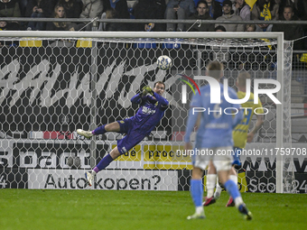 RKC goalkeeper Jeroen Houwen plays during the match between RKC and NEC at the Mandemakers Stadium in Waalwijk, Netherlands, on November 9,...