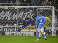 RKC goalkeeper Jeroen Houwen plays during the match between RKC and NEC at the Mandemakers Stadium in Waalwijk, Netherlands, on November 9,...