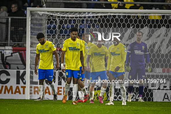 Players of RKC are disappointed after the goal of NEC during the match RKC - NEC at the Mandemakers Stadium in Waalwijk, Netherlands, on Nov...