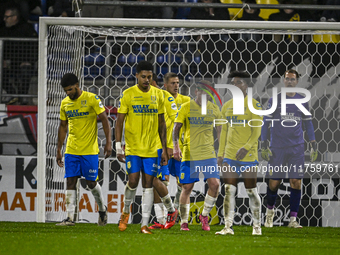 Players of RKC are disappointed after the goal of NEC during the match RKC - NEC at the Mandemakers Stadium in Waalwijk, Netherlands, on Nov...