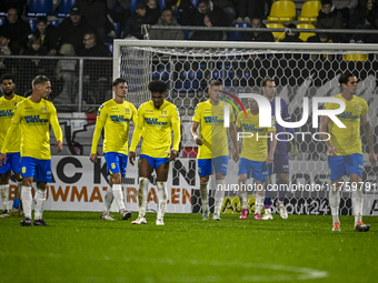 Players of RKC are disappointed after the goal of NEC during the match RKC - NEC at the Mandemakers Stadium in Waalwijk, Netherlands, on Nov...