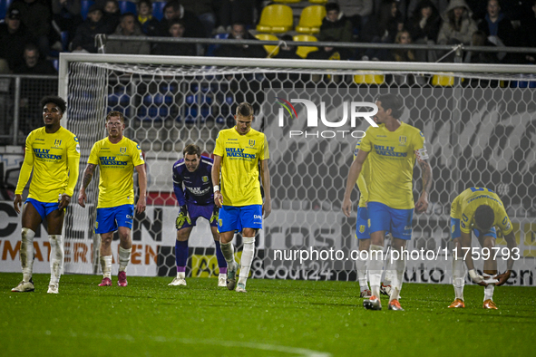 Players of RKC are disappointed after the goal of NEC during the match RKC - NEC at the Mandemakers Stadium in Waalwijk, Netherlands, on Nov...