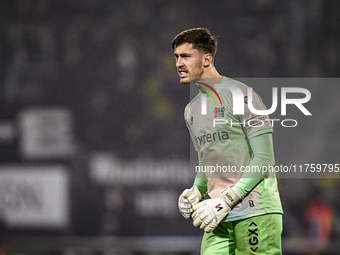 NEC goalkeeper Robin Roefs celebrates the 0-2 goal during the match between RKC and NEC at the Mandemakers Stadium in Waalwijk, Netherlands,...