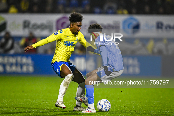 RKC defender Godfried Roemeratoe plays during the match between RKC and NEC at the Mandemakers Stadium in Waalwijk, Netherlands, on November...