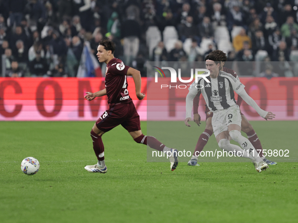 Samuele Ricci participates in the Serie A 2024-2025 match between Juventus and Torino in Turin, Italy, on November 9, 2024. 