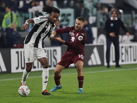 Khephren Thuram participates in the Serie A 2024-2025 match between Juventus and Torino in Turin, Italy, on November 9, 2024. (