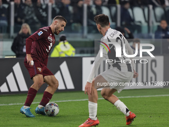 Nikola Vlasic participates in the Serie A 2024-2025 match between Juventus and Torino in Turin, Italy, on November 9, 2024 (