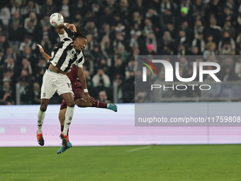 Khephren Thuram participates in the Serie A 2024-2025 match between Juventus and Torino in Turin, Italy, on November 9, 2024. (