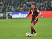 Mergim Vojvoda participates in the Serie A 2024-2025 match between Juventus and Torino in Turin, Italy, on November 9, 2024. (