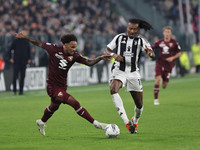 Valentino Lazaro participates in the Serie A 2024-2025 match between Juventus and Torino in Turin, Italy, on November 9, 2024. (