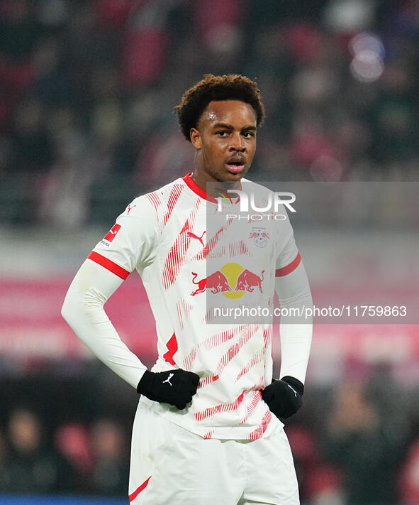 Assan Ouedraogo of Leipzig  looks on during the Bundesliga match between RB Leipzig and Borussia Mönchengladbach at Red Bull arena, Leipzig,...