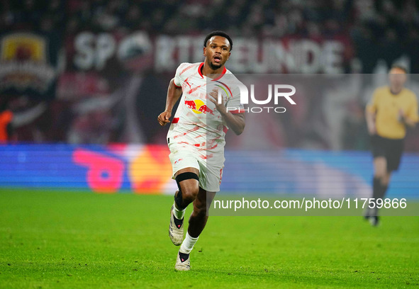 Lois Openda of Leipzig  looks on during the Bundesliga match between RB Leipzig and Borussia Mönchengladbach at Red Bull arena, Leipzig, Ger...