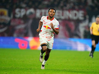 Lois Openda of Leipzig  looks on during the Bundesliga match between RB Leipzig and Borussia Mönchengladbach at Red Bull arena, Leipzig, Ger...