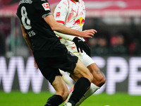 Antonio Nusa of Leipzig  controls the ball during the Bundesliga match between RB Leipzig and Borussia Mönchengladbach at Red Bull arena, Le...