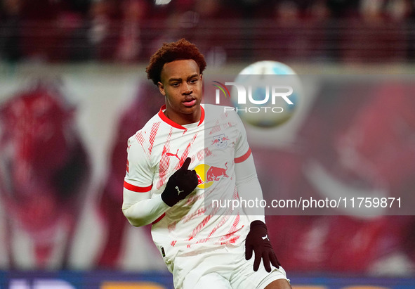 Assan Ouedraogo of Leipzig  looks on during the Bundesliga match between RB Leipzig and Borussia Mönchengladbach at Red Bull arena, Leipzig,...