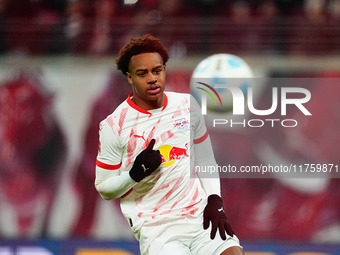 Assan Ouedraogo of Leipzig  looks on during the Bundesliga match between RB Leipzig and Borussia Mönchengladbach at Red Bull arena, Leipzig,...