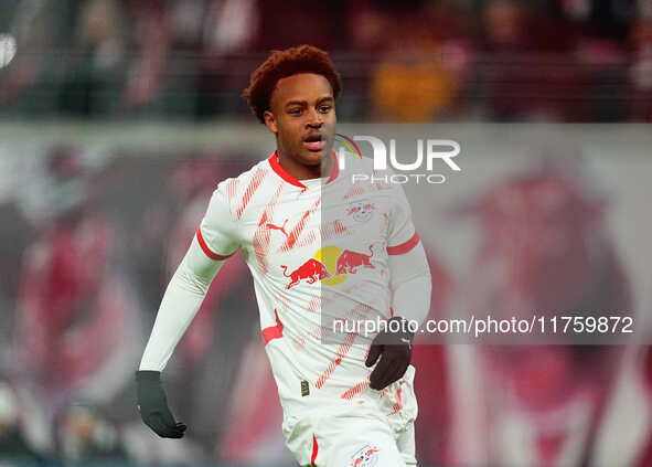 Assan Ouedraogo of Leipzig  looks on during the Bundesliga match between RB Leipzig and Borussia Mönchengladbach at Red Bull arena, Leipzig,...