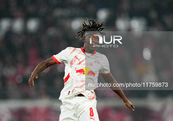 Amadou Haidara of Leipzig  looks on during the Bundesliga match between RB Leipzig and Borussia Mönchengladbach at Red Bull arena, Leipzig,...