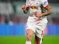 Benjamin Sesko of Leipzig  looks on during the Bundesliga match between RB Leipzig and Borussia Mönchengladbach at Red Bull arena, Leipzig,...