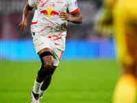 Lois Openda of Leipzig  looks on during the Bundesliga match between RB Leipzig and Borussia Mönchengladbach at Red Bull arena, Leipzig, Ger...